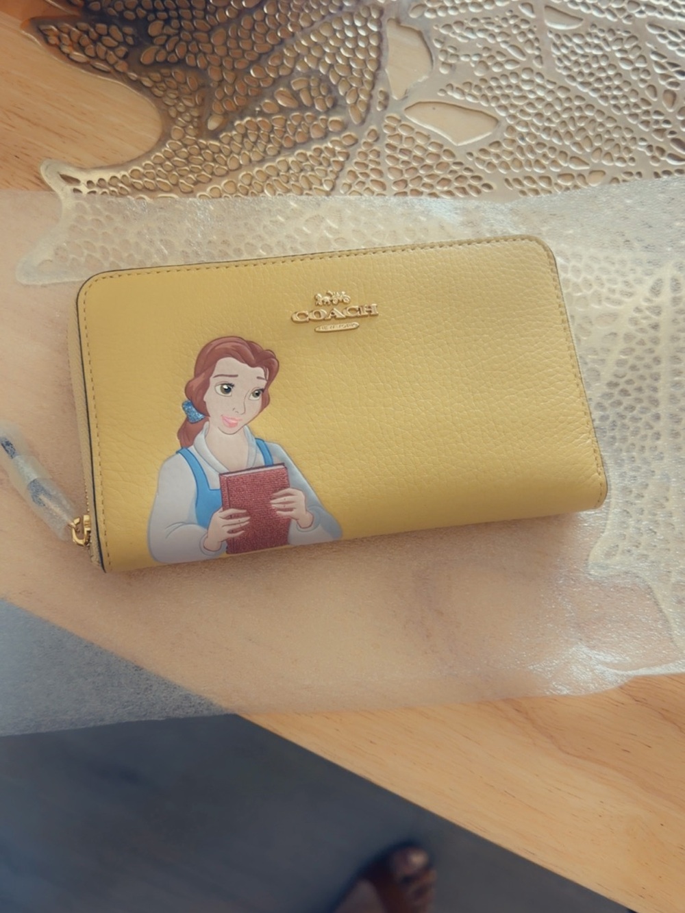 Coach Yellow Belle Zip-Around Wallet
